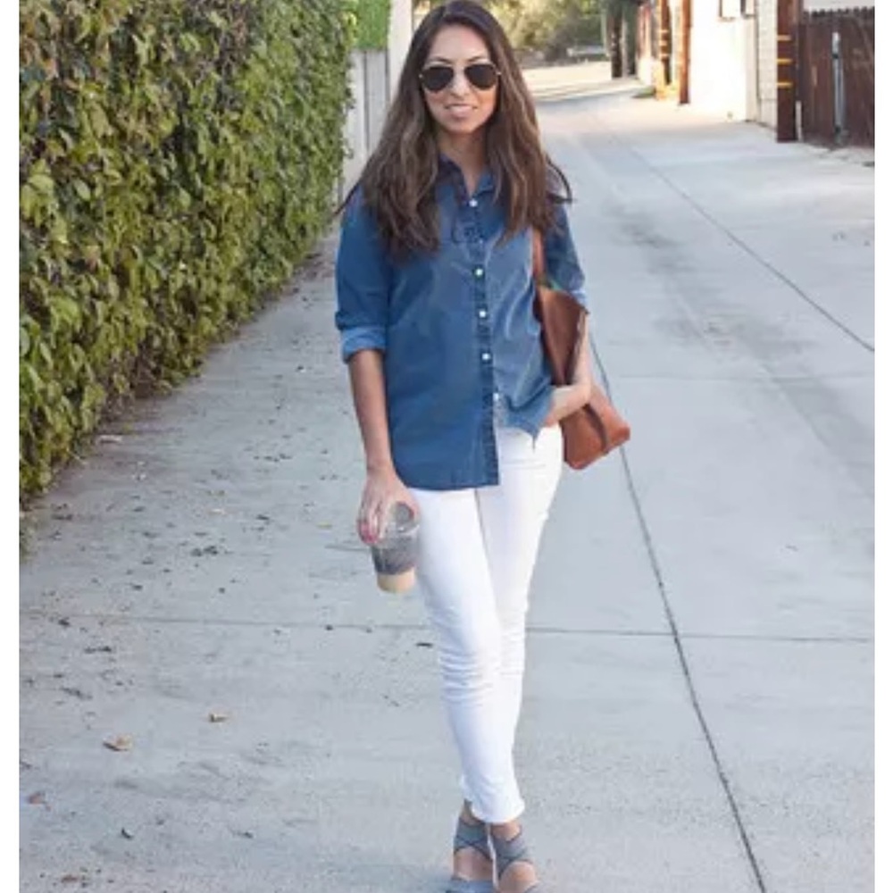 DKNY SOHO Boyfriend Jeans - white, size 14